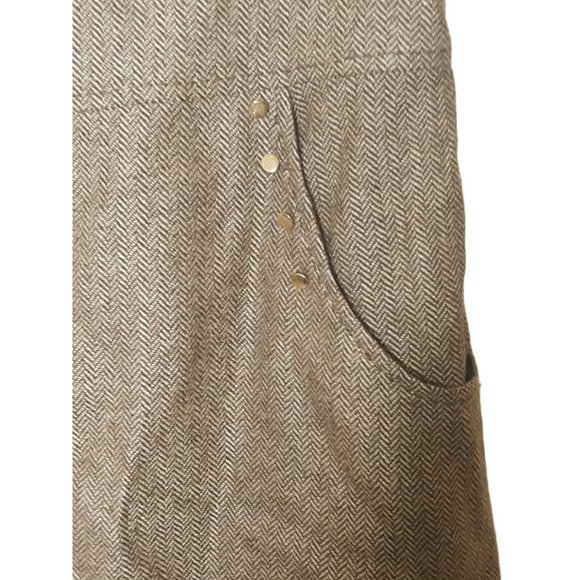 Antonio Melani Brown Academia Herringbone Wool Blend Dress 8 - Picture 8 of 11